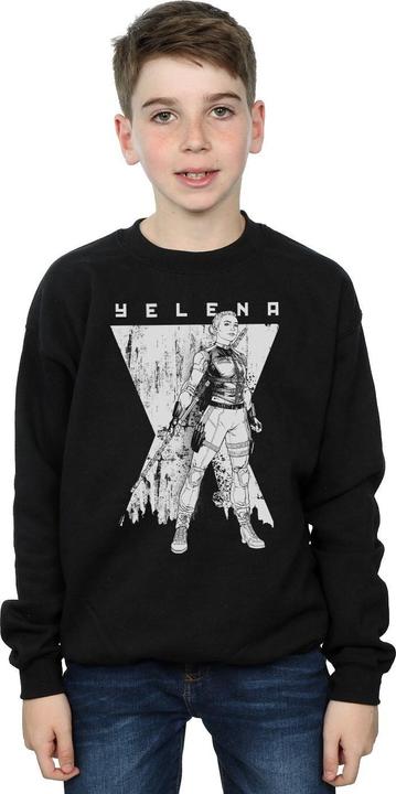 Actual product image Boys Black Widow Movie Yelena Romanoff Mono Sweatshirt (140, 146)