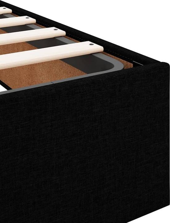 Image du produit VidaXL Lit Ottoman sans matelas Noir 100x200 cm Tissu (100 x 200 cm)
