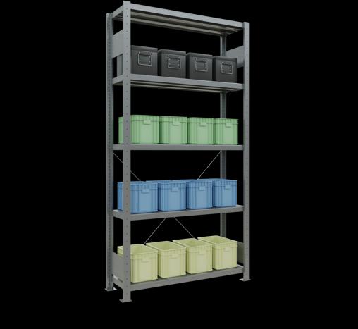 Immagine prodotto Schulte Lagertechnik MULTIplus330 sistema di scaffalatura di base senza viti con traversa