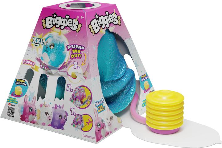 Actual product image Moose Biggies inflatable unicorn rainbow soft toy