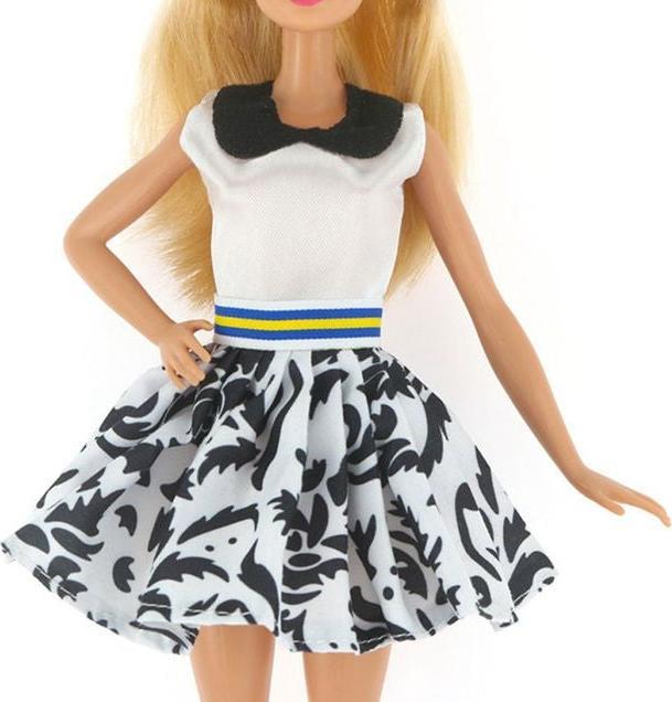 Actual product image Hermex Fashion Dress For Barbie Dolls Fashion New Collection Black White