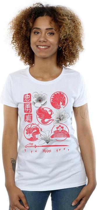 Actual product image Disney Womens/Ladies Mulan Movie Icons Cotton T-Shirt (L)