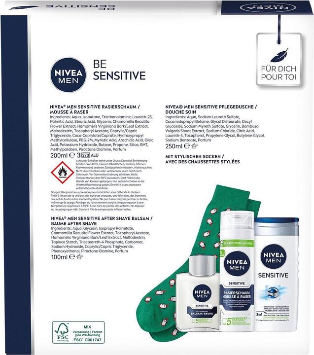 Immagine prodotto Nivea Men Set regalo uomo Be Sensitive (Set per la cura del corpo)