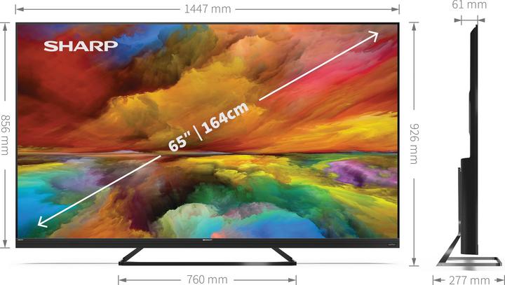 Image du produit Sharp 65EQ3EA (65", EQ3, QLED, 4K, 2022)