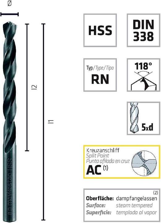 Actual product image Alpen Twist drill HSS - MAYKESTAG (5.50 millimetres)