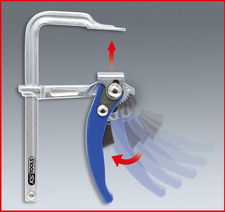 Produktbild KS Tools Ganzstahl-Schnellspann-Schraubzwinge (160 mm)