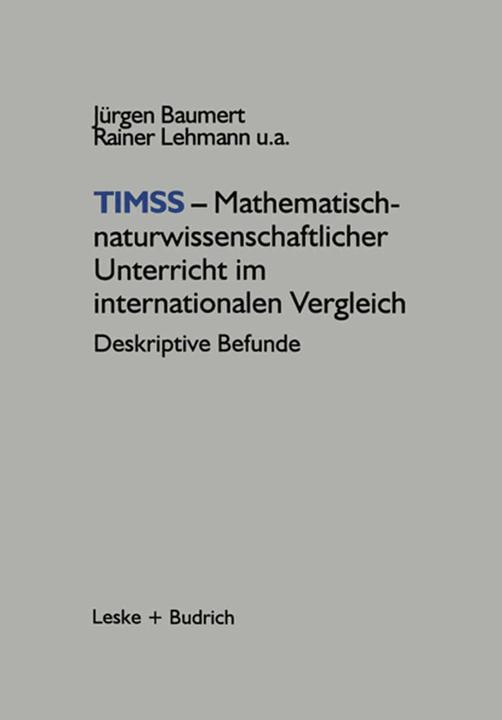 Produktbild TIMSS - Mathematisch-naturwissenschaftlicher Unterricht im internationalen Vergleich (Deutsch, Jürgen Baumert, 2012)