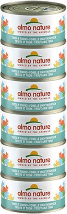 Actual product image Almo Nature Multipack with trout and tuna (Adult, 6 pcs., 70 g)