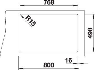 Produktbild Blanco Etagon 8 (Aufsatzspülbecken, 78 cm, 51 cm)