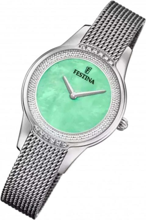 Produktbild Festina MADEMOISELLE UHR F20494/6 AQUAMARIN 316L EDELSTAHLARMBAND, DAMEN (Analoguhr, 20 mm)