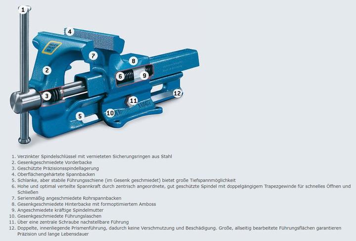 Produktbild Heuer Schraubstock Backenbreite: 160 (225 mm)