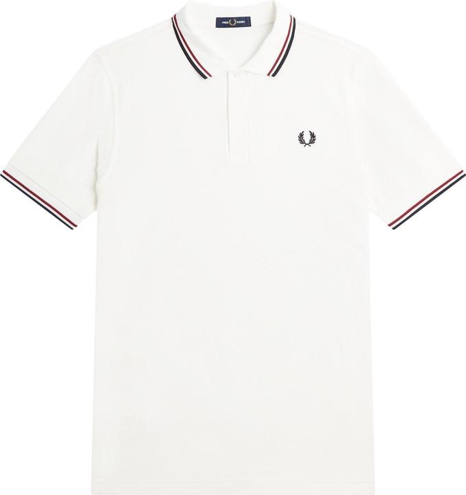 Actual product image Fred Perry Twin Tipped Polo Shirt Short Sleeve Snow White (L)