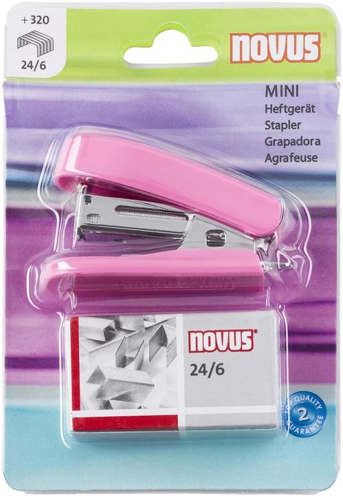 Produktbild Novus Heftgerät MINI Typbezeichnung der Heftklammern: 24/6 Heftleistung: 12 Bl. (80 g/m²) Werkstoff: Ku... (12 Blätter)