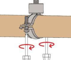 Produktbild Fischer 500719, Pipe clamp, Steel, 48 - 56 mm, 3.81 cm (1.5"), Zinc steel, 1 kN