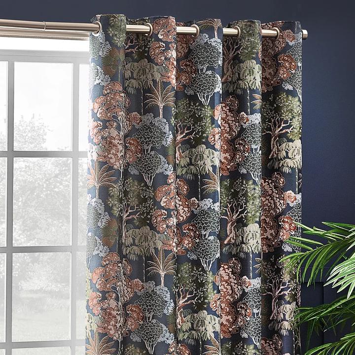 Immagine prodotto Wylder Woodlands Jacquard Floreale Tende con Occhielli (168 x 183 cm)