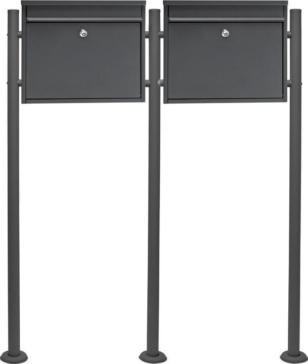 Actual product image Wiltec Mailbox Set Stand Letterbox V13 Double Postbox Letter Mail
