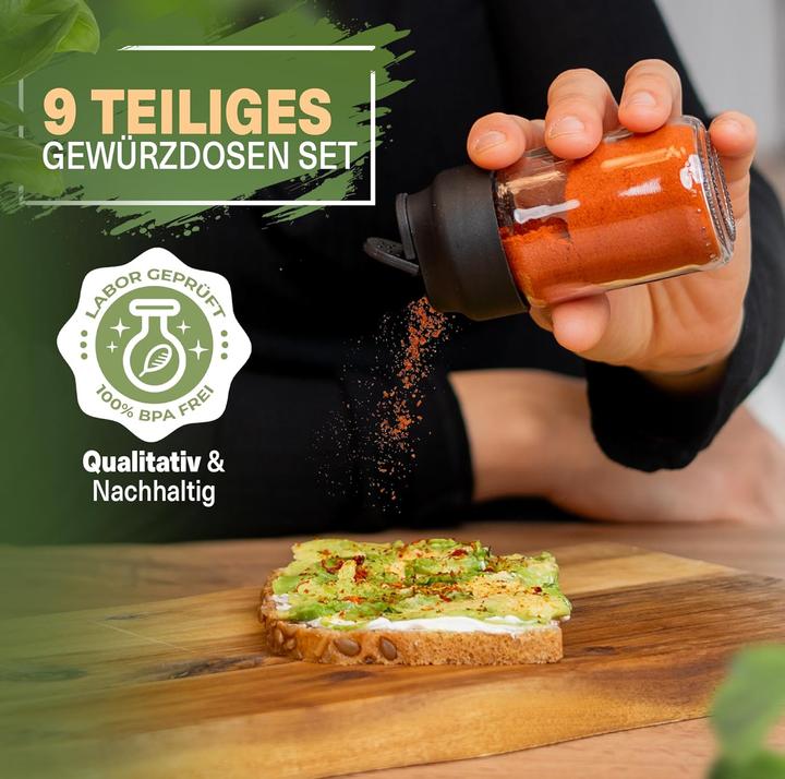 Produktbild Viwares 9-teiliges Gewürzgläser Set