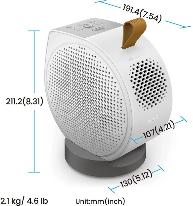 Image du produit BenQ GV50 (Full HD, 500 lm, 1.2:1)