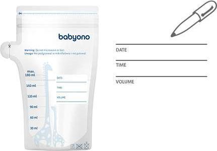 Actual product image Babyono Breast milk bag