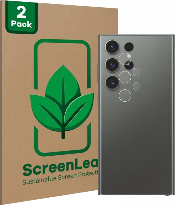 Actual product image ScreenLeaf Protective film sustainable screen protector screen protector film clear transparent (2 Piece, Samsung Galaxy S23 Ultra)