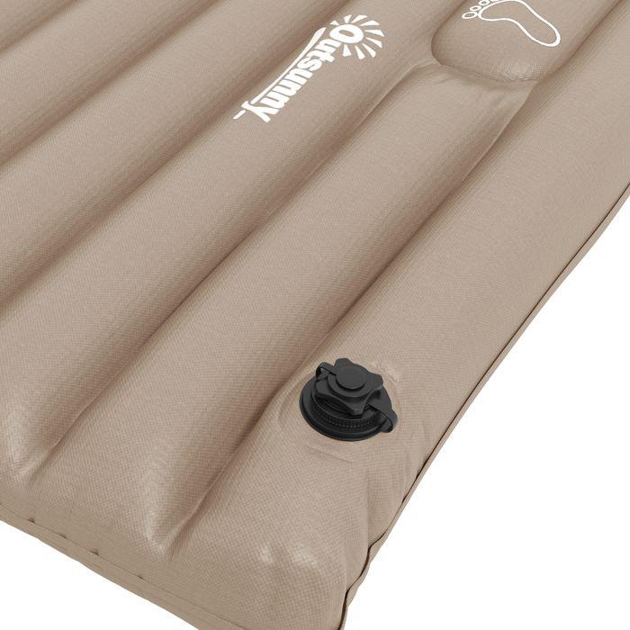 Actual product image Swisshandel24 Air mattress guest mattress guest bed, incl. foot pump, water-repellent, 195cmx 70cmx10cm, khaki