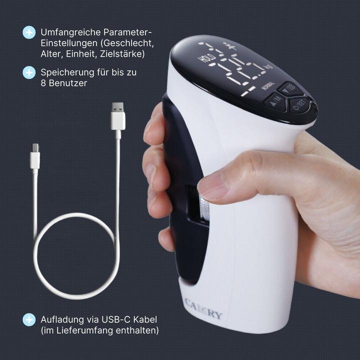 Immagine prodotto Hermex Dinamometro elettronico per le mani EH201R Esercitatore per le mani Esercitatore per la forza della