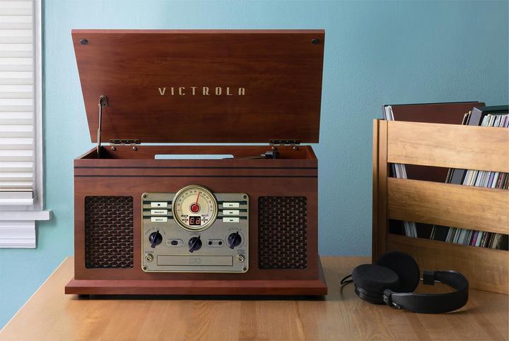 Image du produit Victrola Classic Chaine Stereo 6 En 1 Platine Vinyle Acajou New Pack (Automatique)