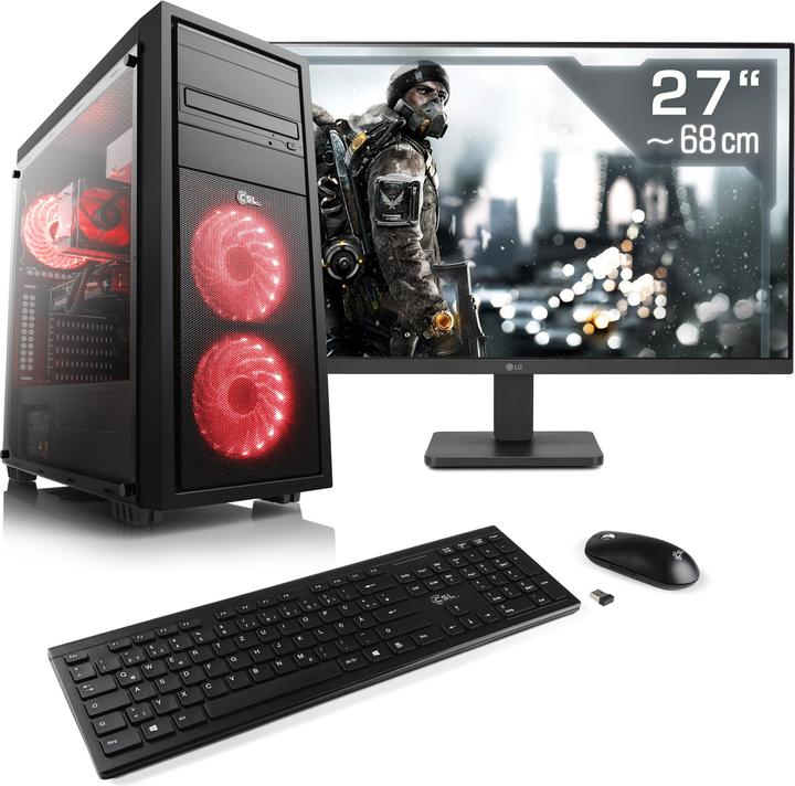Produktbild CSL Gaming PC M11490H, QWERTZ Layout (DE) (AMD Ryzen 5 5600, 16 GB, 1000 GB, Radeon RX 7600)
