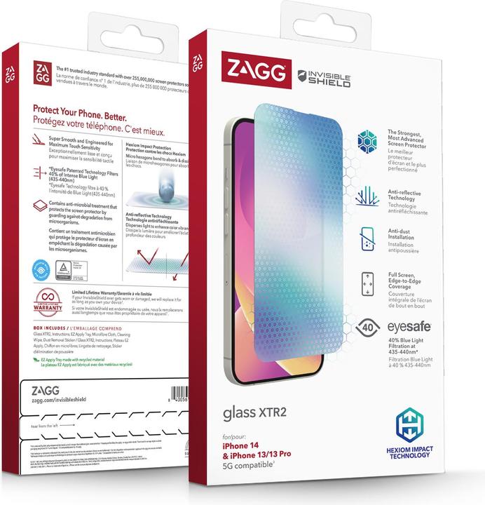 Image du produit Zagg Invisibleshield Glass Xtr Am (1 pièce(s), Apple iPhone 13)