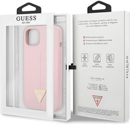 Immagine prodotto Guess GUHCP13SSLTGU iPhone 13 Mini 5,4 pollici sottile / Triangolo solido in silicone viola (Apple iPhone 13 mini)