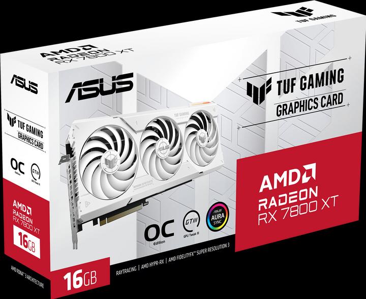 Actual product image ASUS TUF Gaming Radeon RX 7800 XT White OC Edition (16 GB)