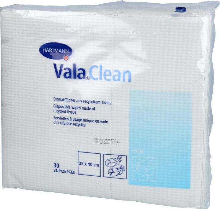 Actual product image Hartmann Vala Clean disposable wipes made of recycled tissue 35 x 40 cm, 30 pcs. wipes (30 x)