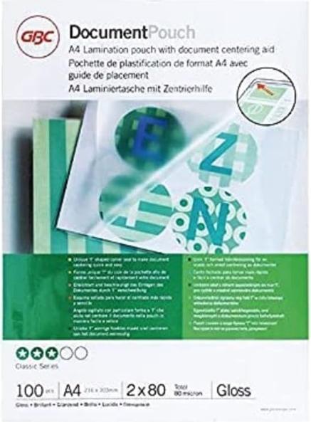 Immagine prodotto GBC Film di laminazione (A4, 100 Pezzo/i, 80 µm)
