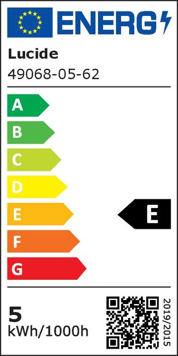 Energy Label Lucide E27 (E27, 5 W, 600 lm, 1 x, E)