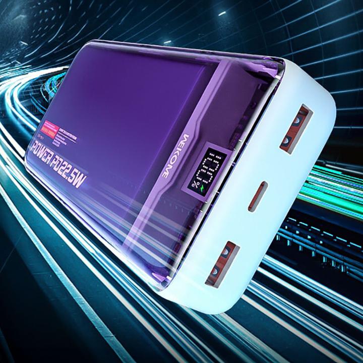 Produktbild Wekome WP-351 Vanguard-Serie – Powerbank 20000 mAh PD 20 W + QC 22,5 W (Lila / Transparent) (20000 mAh)