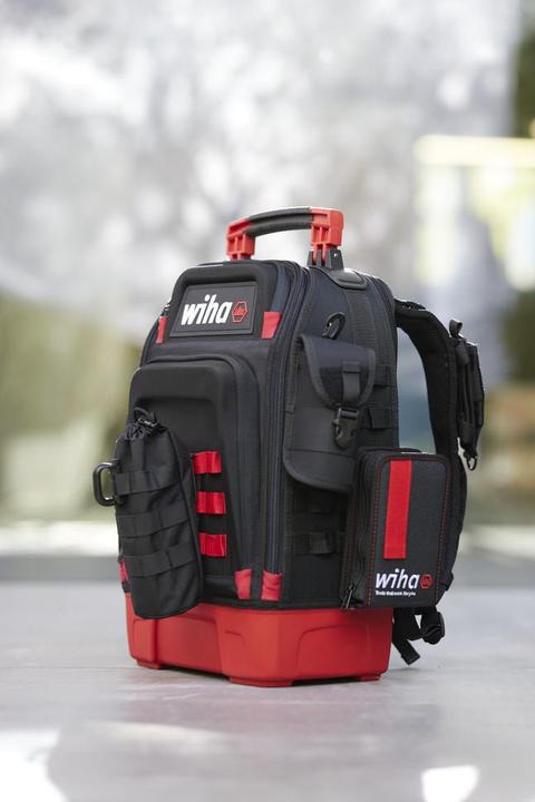 Produktbild Wiha Elektriker Werkzeugrucksack 27tlg Elektriker Grundausstattung stabiler Standboden Laptopfach (28 Teile)