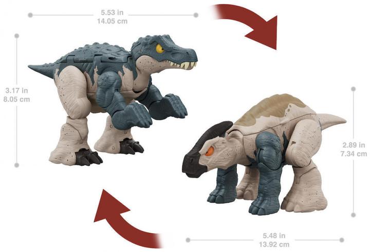 Image du produit Jurassic World FIERCE CHANGERS™ DOUBLE DANGER™ Baryonyx & Parasaurolophus