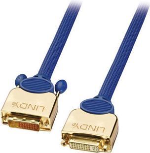 Actual product image Lindy Premium Gold DVI-D Extension, 3m (3 m, DVI)