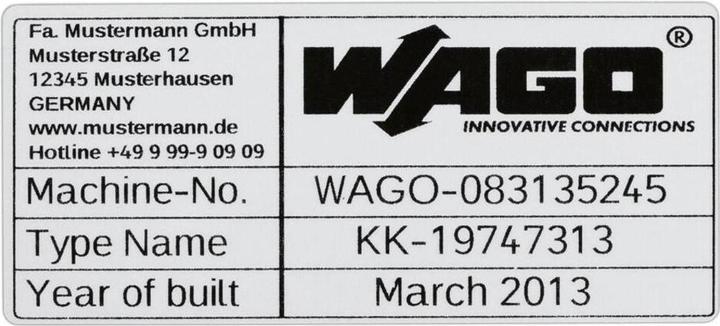 Wago 210-804 Etiketten für Thermotransferdrucker Beschriftungsfläche: 99 x 44