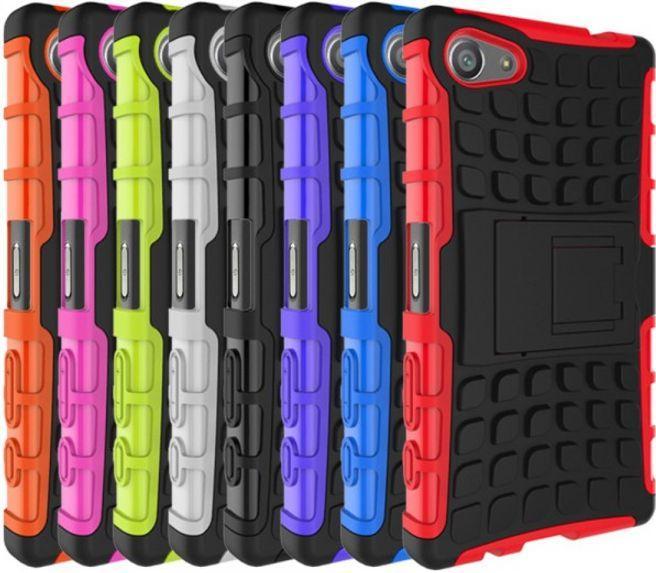 Immagine prodotto Robusta custodia in plastica rigida con cavalletto (Sony Xperia Z5 Compact)
