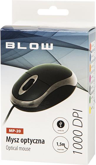 Immagine prodotto Blow MP-20 Mouse ambidestro USB tipo A ottico 1000 DPI (Cablato)