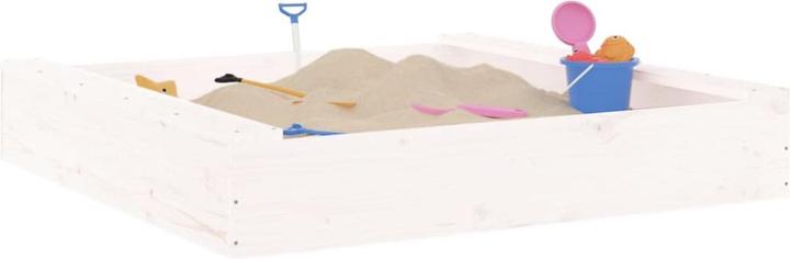Image du produit VidaXL Sandkasten mit Sitzen Schwarz Quadratisch Massivholz