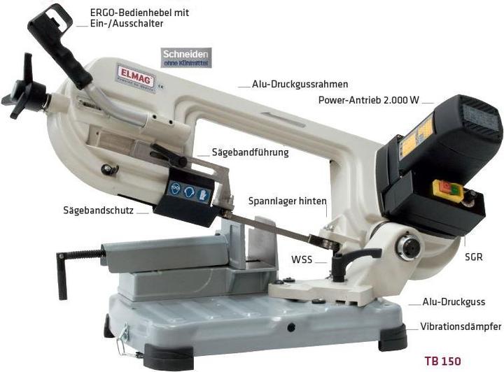 Immagine prodotto Elmag Segatrice a nastro per metalli TB 150 Vario