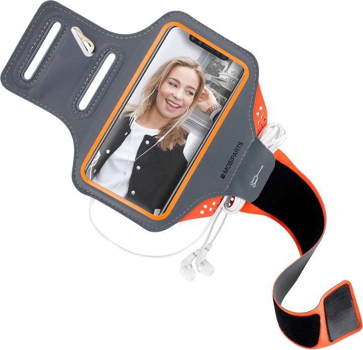 Actual product image Mobiparts Comfort Fit Sport Armband Apple iPhone 11 Neon Orange