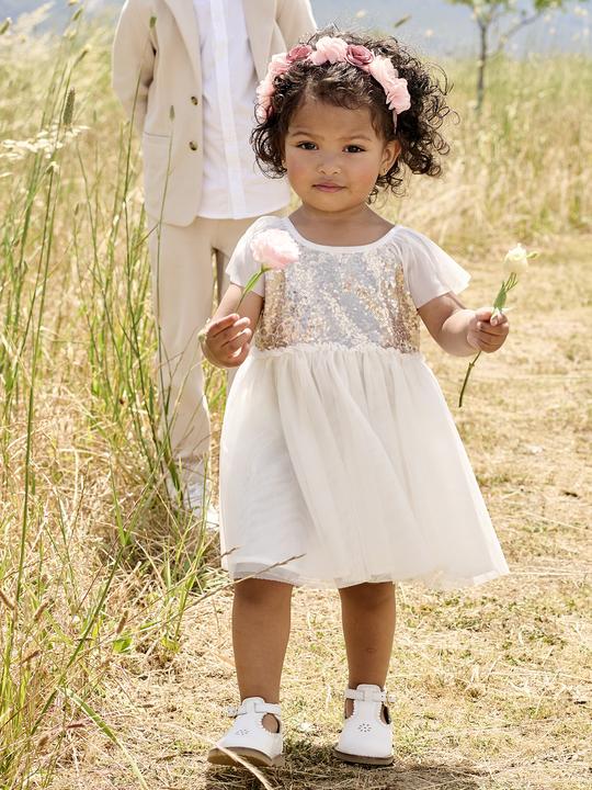 Produktbild Vertbaudet Kurzärmeliges Mädchen Festkleid mit Pailletten (74)
