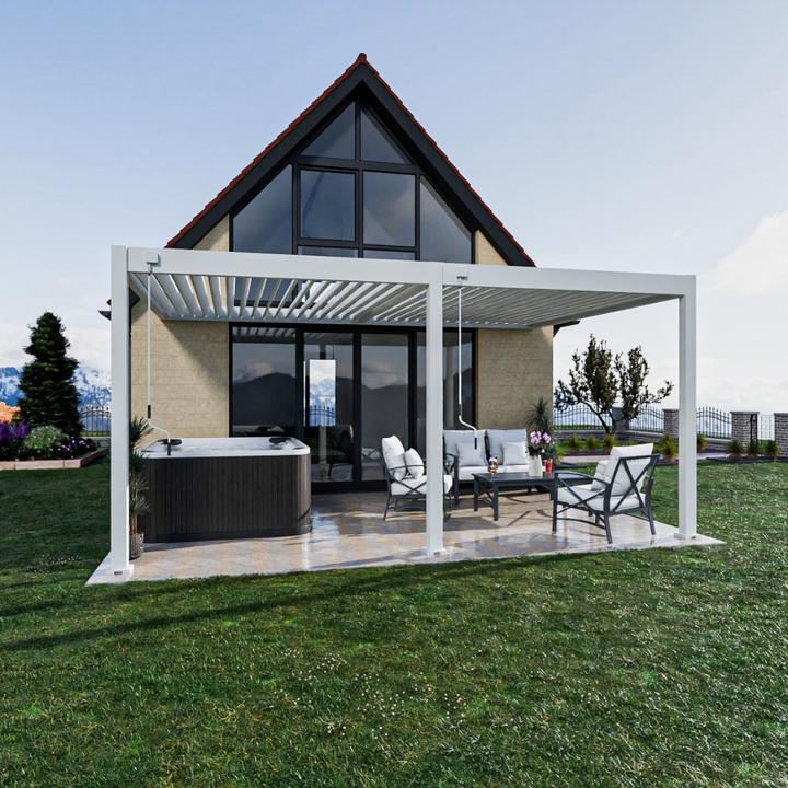 Actual product image Weide Wall pergola Deluxe Plus 3.6x5.3m White (360 cm, 530 cm)