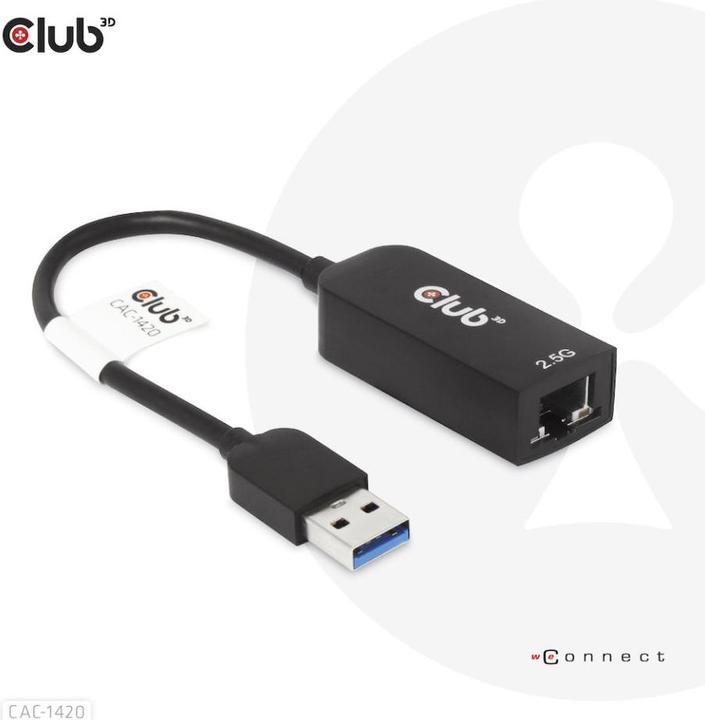 Image du produit Club 3D USB 3.2 Gen1 Type A sur RJ45 (USB-C 3.2 Gen 1, RJ45 (1x))