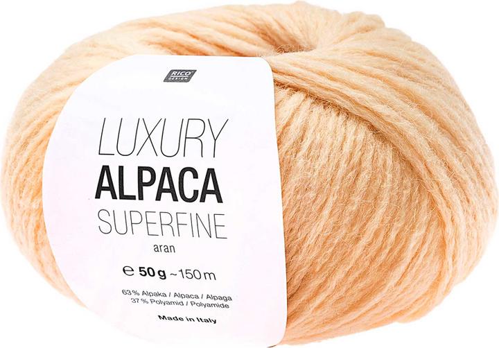 Produktbild Rico Luxury Alpaca Superfine Aran, vanille, 50 g, 150 m, 63 % WP, 37 % PA (140 m)