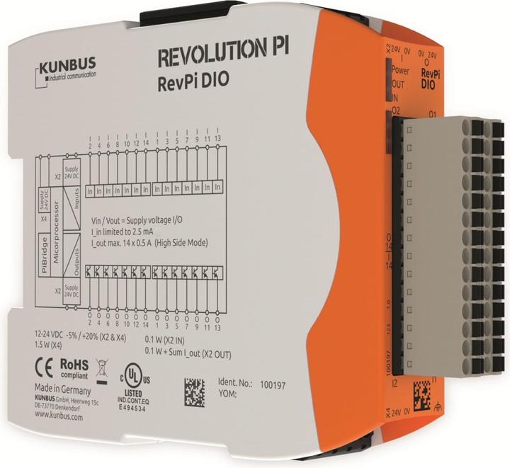 Produktbild Kunbus RevPI DIO 14IO (Erweiterung)