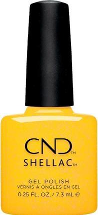 Actual product image CND Shellac Catching Light No. 472 Yellow UV Varnish Nail Design - Gleam & Glow Collection (Yellow, Top coat)